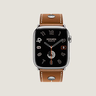 Series 9 case & Band Apple Watch Hermès Single Tour 45 mm | Hermès 